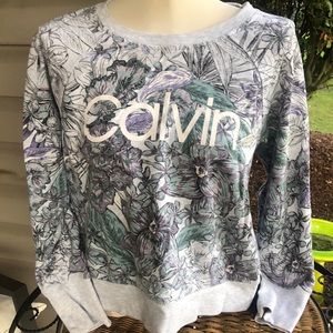 Calvin Klein Floral Sweatshirt cotton/ polyester blend